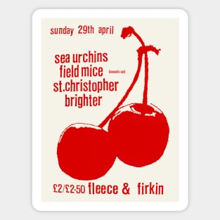 Sarah Records /// Cherries Flyer Design Magnet